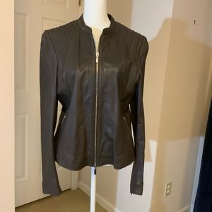 Brown Moto Leather Jacket